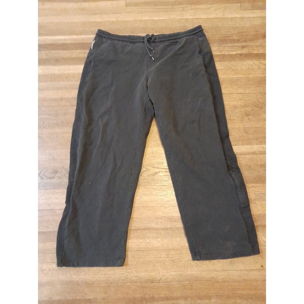 Vintage Speedo Mens Wide Leg Comfy Grunge Sweatpants Size Large Black Pockets